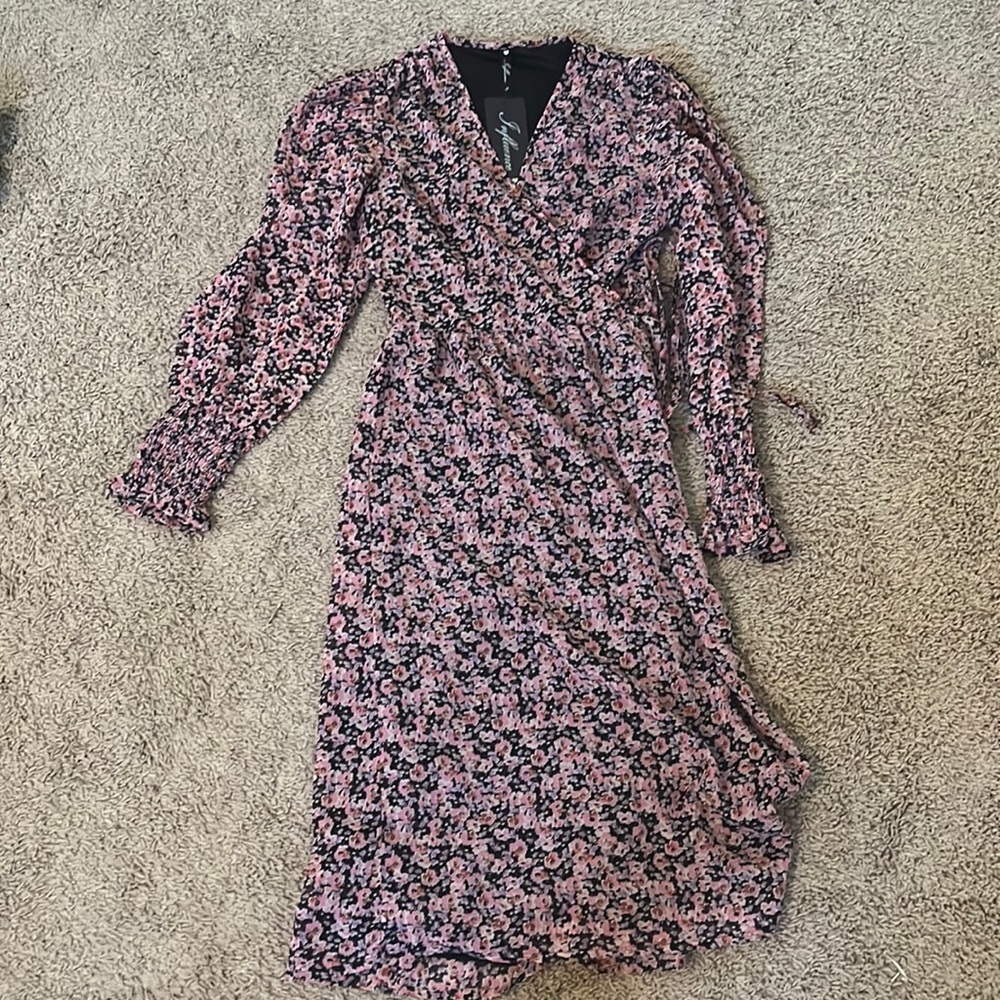 Floral wrap dress